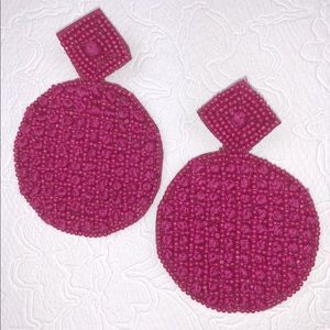 Hot Pink Statement Earrings